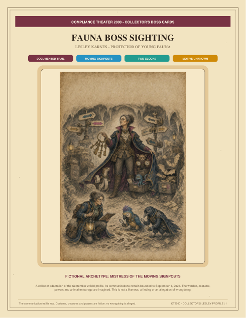 Cover of The Mistress of the Moving Signposts - Collector's Boss Card